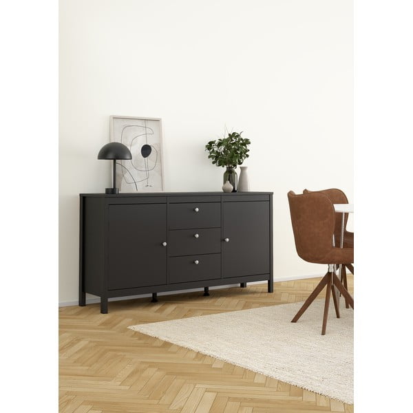 Čierna nízka komoda 152x80 cm Madrid – Tvilum-image-1