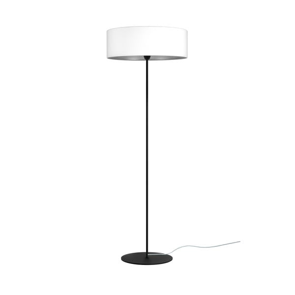 Biela stojacia lampa s detailom v striebornej farbe Sotto Luce Tres XL, ⌀ 45 cm