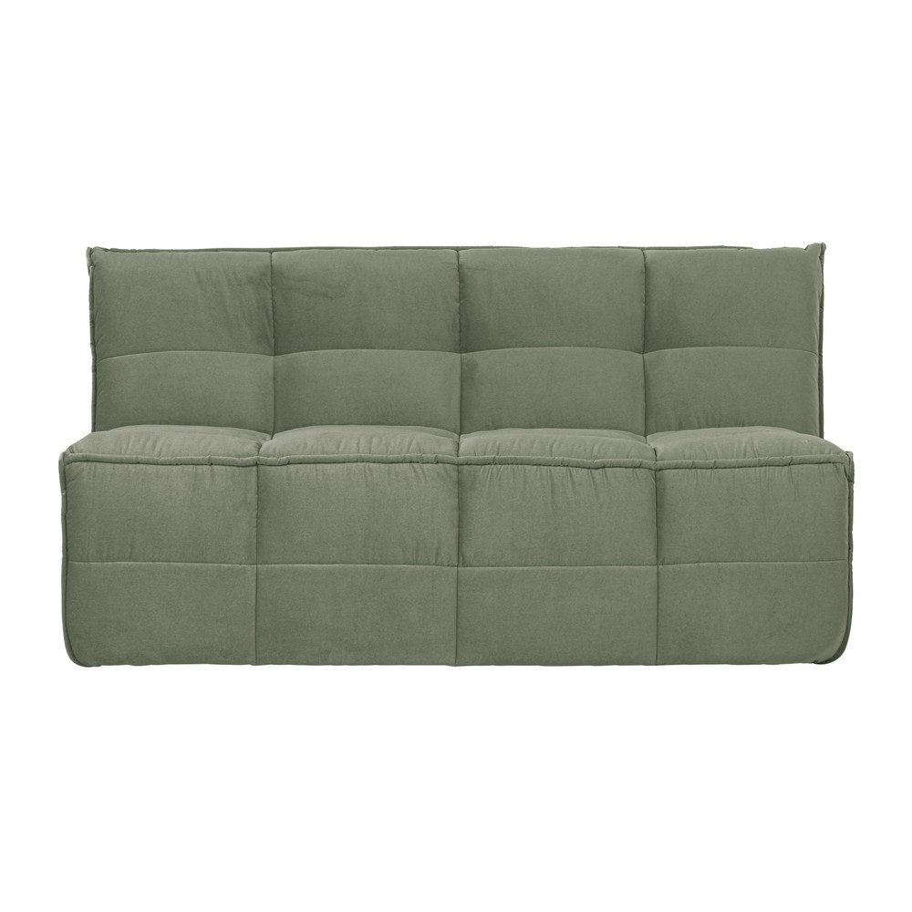 Zelená zamatová polstrovaná lavica Cluster – vtwonen