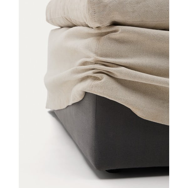 Béžová ľanová podnožka Zenira – Kave Home-image-4