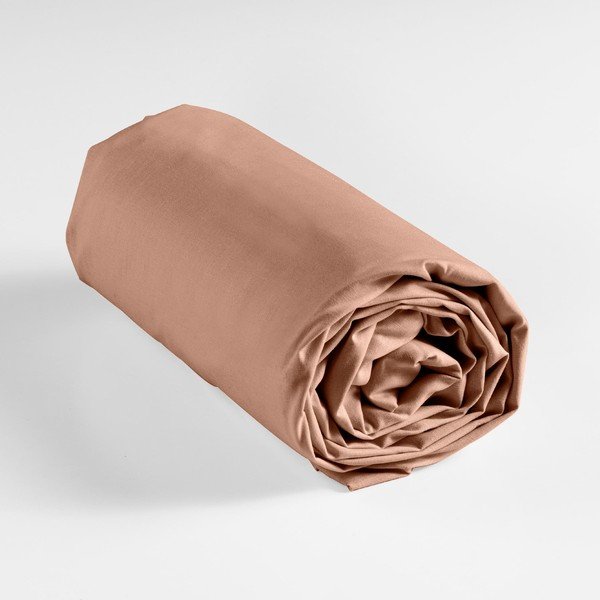 Napínacia bavlnená plachta v lososovej farbe 160x200 cm Lina – douceur d'intérieur-image-3