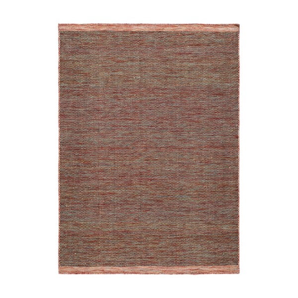 Červený vlnený koberec Universal Kiran Liso, 80 x 150 cm