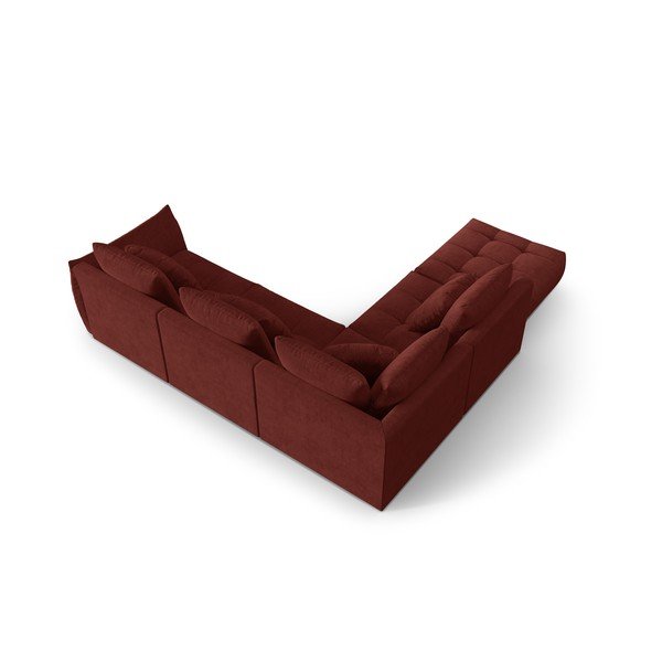 Červená rohová pohovka (ľavý roh/do L) Bloom – Micadoni Home-image-3