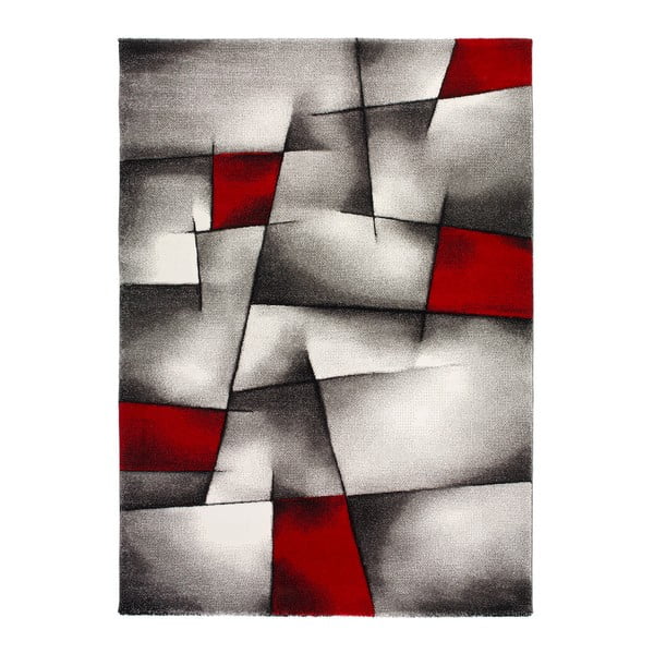 Červeno-sivý koberec Universal Malmo, 140 × 200 cm