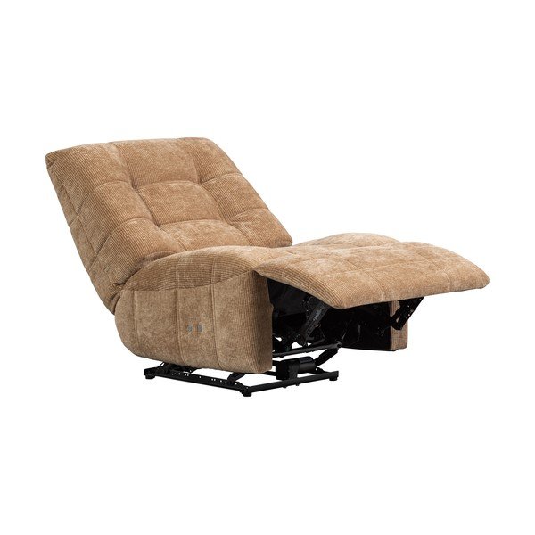 Svetlohnedé polohovacie menčestrové relaxačné kreslo Hein – WOOOD-image-3