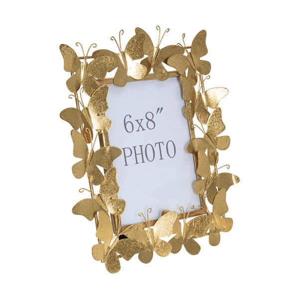 Kovový stojací rámček v zlatej farbe 28x30,5 cm Butterfly – Mauro Ferretti-image-2