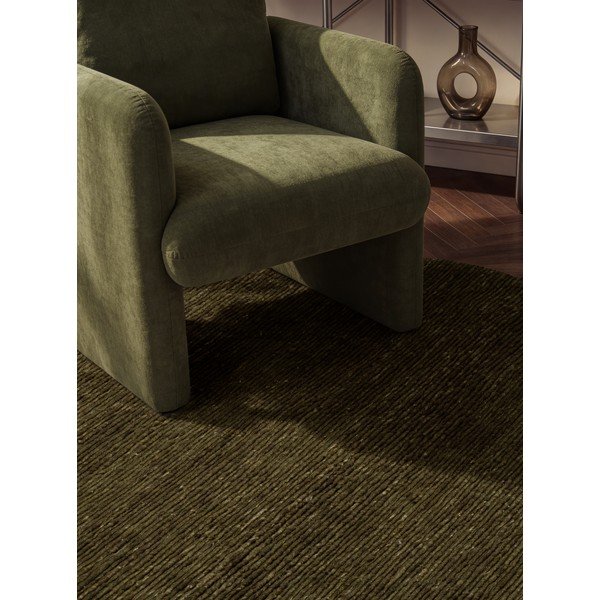 Tmavozelený ručne tkaný vlnený okrúhly koberec ø 200 cm Bexley Woolwich – Ted Baker-image-2