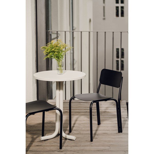 Čierna kovová záhradná stolička Kei – noo.ma-image-1