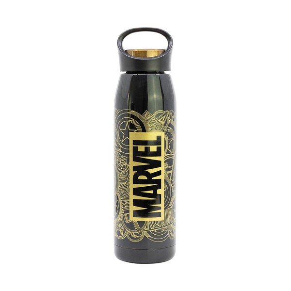 Čierna detská termoska z nehrdzavejúcej ocele 665 ml Marvel – STOR