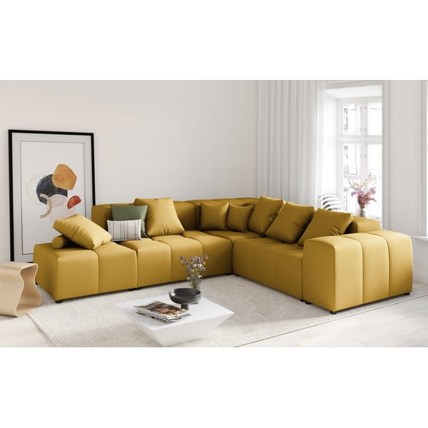 Žltá podrúčka k modulárnej pohovke Rome - Cosmopolitan Design-image-1