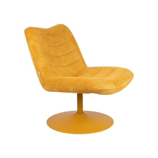 Okrovožlté zamatové kreslo Bubba – Zuiver