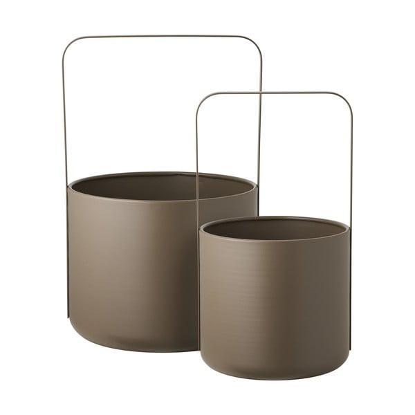 Kovové obaly na kvetináče v súprave 2 ks ø 24,5 cm Tule – House Nordic-image-2