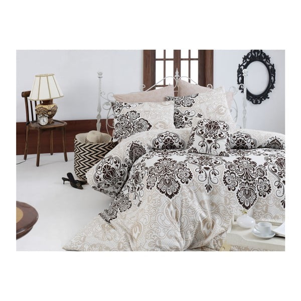 Bavlnené obliečky s plachtou a 2 obliečky na vankúše Nazenin Home Luxy, 200 × 220 cm
