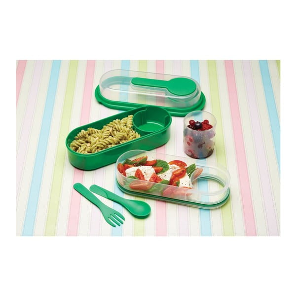 Zelený desiatový box Kitchen Craft Coolmovers Rectangular-image-2