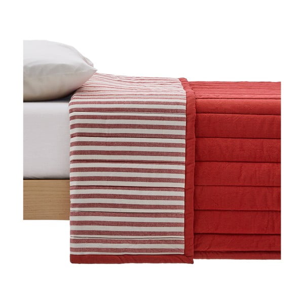 Červený prešívaný pléd z Bio bavlny 180x240 cm Sini – Kave Home