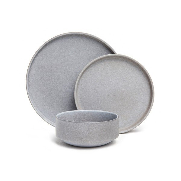 18-dielna súprava sivého kameninového riadu Bonami selection Malia