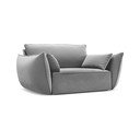 Svetlosivé zamatové kreslo Vanda – Mazzini Sofas