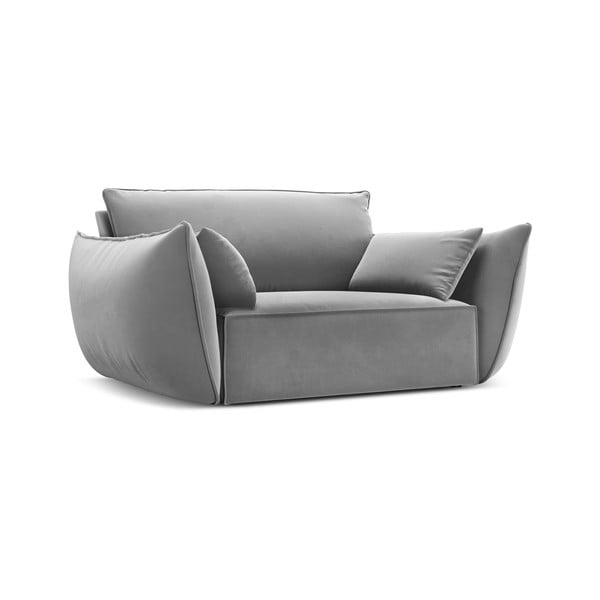 Svetlosivé zamatové kreslo Vanda – Mazzini Sofas