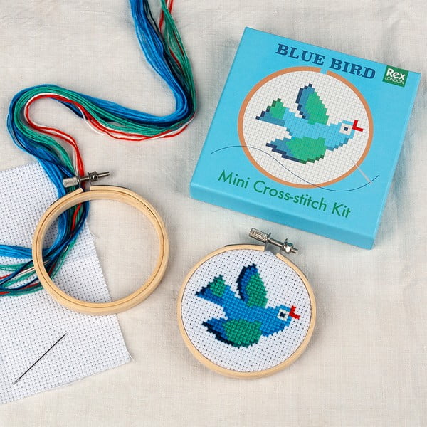 Kreatívna súprava Cross-stitch Kit Blue Bird – Rex London-image-1
