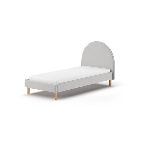 Sivá čalúnená jednolôžková posteľ s roštom 90x200 cm MOON – Vipack