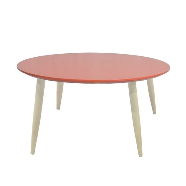 Červený odkladací stolík 13Casa Pastel, Ø 58 cm