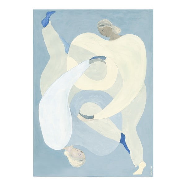 Plagát 50x70 cm Hold You - Blue – Sofia Lind – The Poster Club