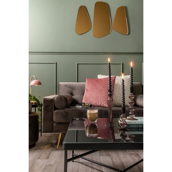 Hnedý sklenený svietnik PT LIVING Swirl Bubbles-image-1