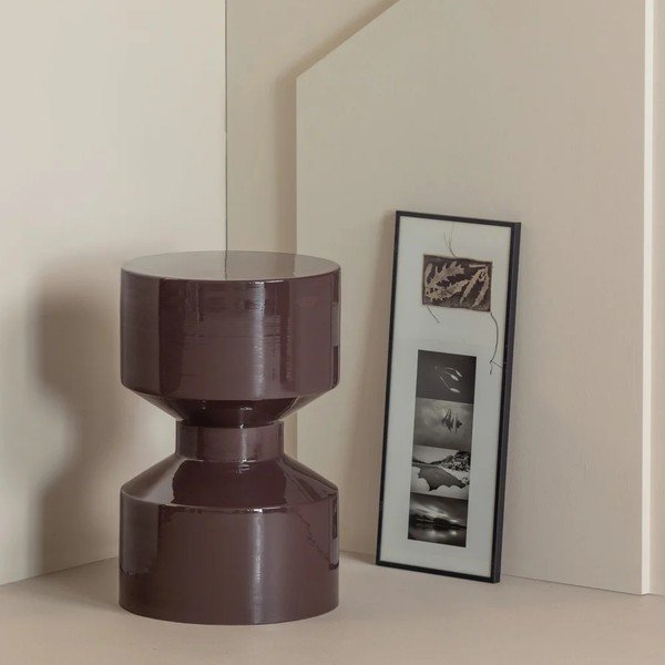 Kovový okrúhly odkladací stolík ø 30 cm Hidde – WOOOD-image-1