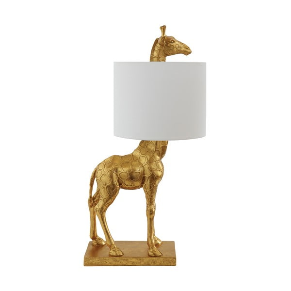 Stolová lampa v zlatej farbe s textilným tienidlom (výška 70 cm) Silas – Bloomingville