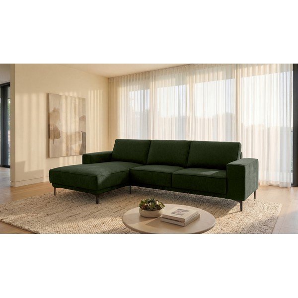 Zelená ženilková rohová pohovka (ľavý roh/s leňoškou) Copenhagen – Scandic-image-1