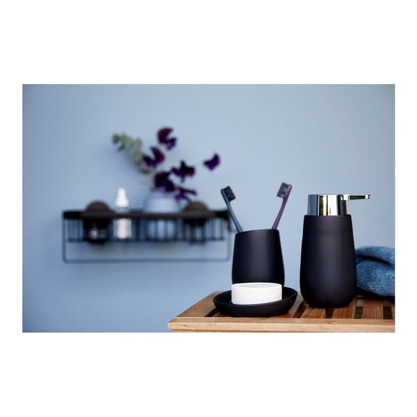 Čierny keramický téglik na kefky Wenko Badi-image-2