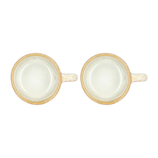 Krémovobiele kameninové hrnčeky v súprave 2 ks na espresso 80 ml Styles – Villa Collection-image-3