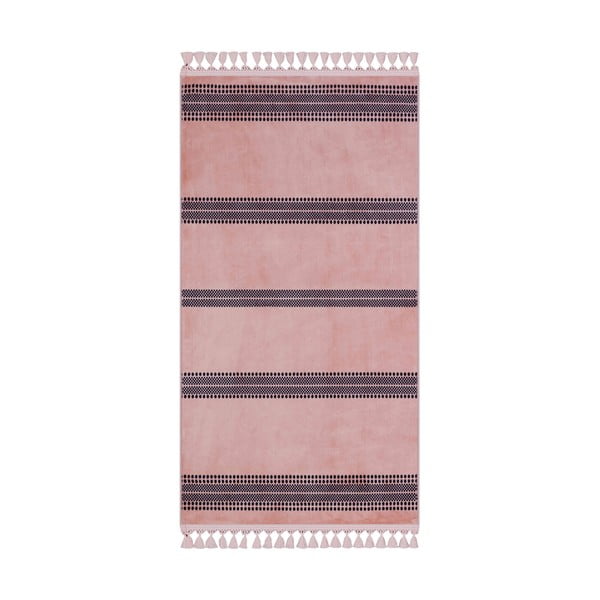 Ružový umývateľný koberec behúň 300x100 cm - Vitaus