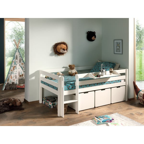 Biele zásuvky pod detskú posteľ 3 ks Pino – Vipack-image-4