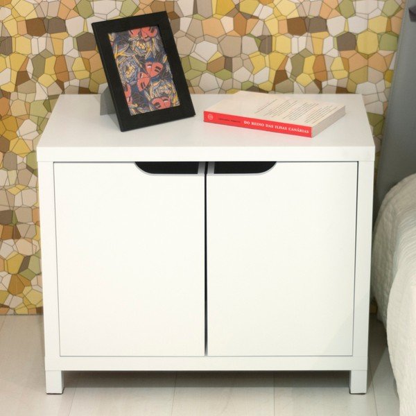 Biela komoda s 2 úložnými boxmi TemaHome Basic-image-1