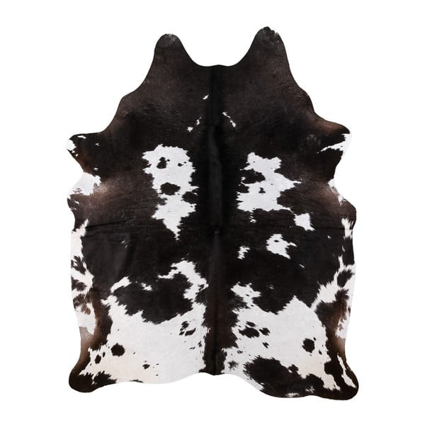 Čierno-biela pravá hovädzia koža Arctic Fur Nero Creamy, 207 × 174 cm