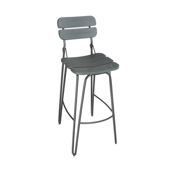 Sivá barová stolička VIDA Living Delta, výška 93 cm