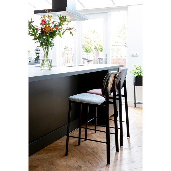 Čierna/svetlosivá barová stolička 94 cm Spike - Zuiver-image-2