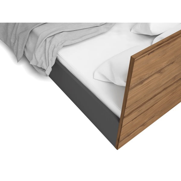 Čierna dvojlôžková posteľ s úložným priestorom a roštom 160x200 cm Malta - Marckeric-image-3