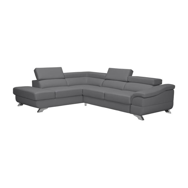 Sivá rozkladacia pohovka s úložným priestorom Windsor & Co Sofas Gamma, ľavá strana