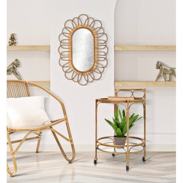 Kovový servírovací stolík na kolieskach ø 51 cm Panama - Mauro Ferretti-image-1