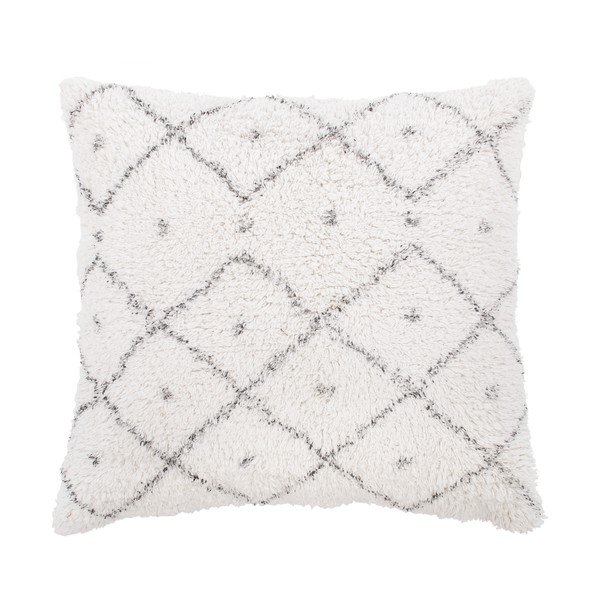 Bielo-sivý bavlnený dekoratívny vankúš Tiseco Home Studio Dots, 45 x 45 cm