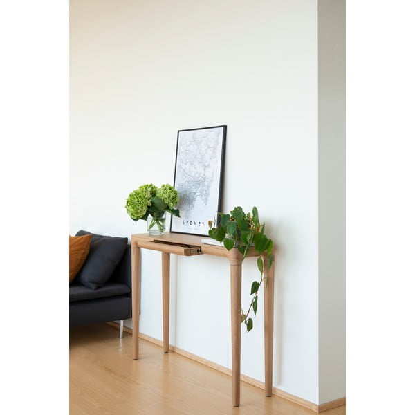 Konzolový stolík z dubového dreva v prírodnej farbe 12x110 cm Heart'n'Soul – UMAGE-image-3