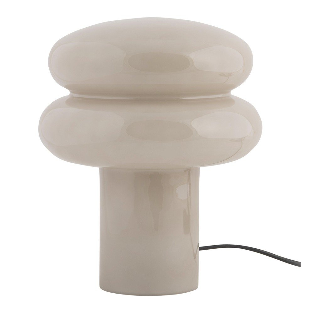 E-shop Béžová sklenená stolová lampa (výška 24 cm) Incesante – Leitmotiv