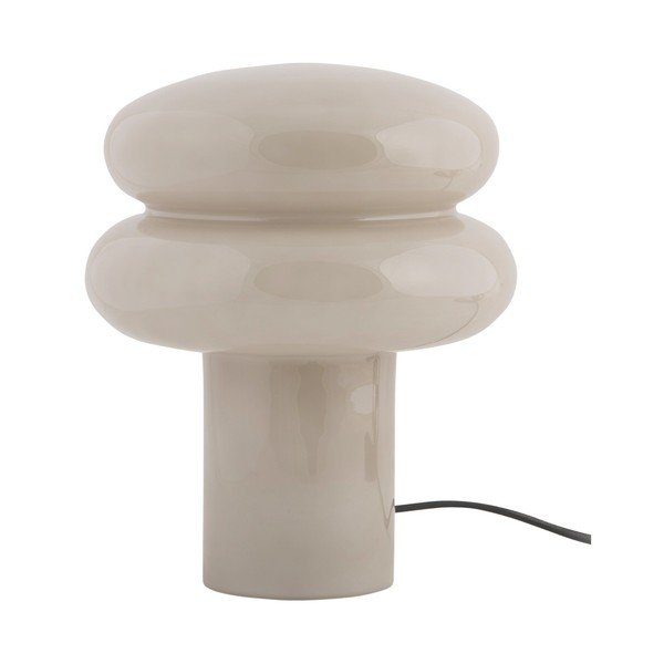 Béžová sklenená stolová lampa (výška  24 cm) Incesante – Leitmotiv