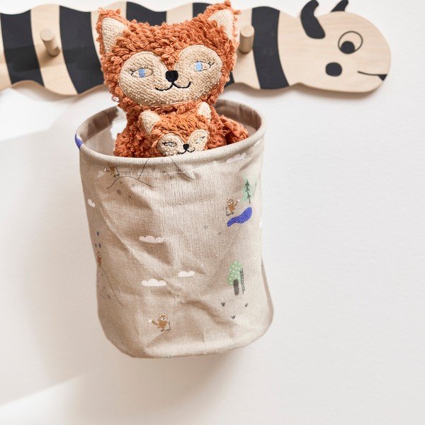 Béžové látkové detské koše na hračky v súprave 2 ks ø 18x22 cm Foxy – OYOY Mini-image-1