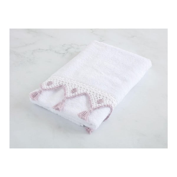 Biely bavlnený uterák k umývadlu Bohoo, 50 × 76 cm