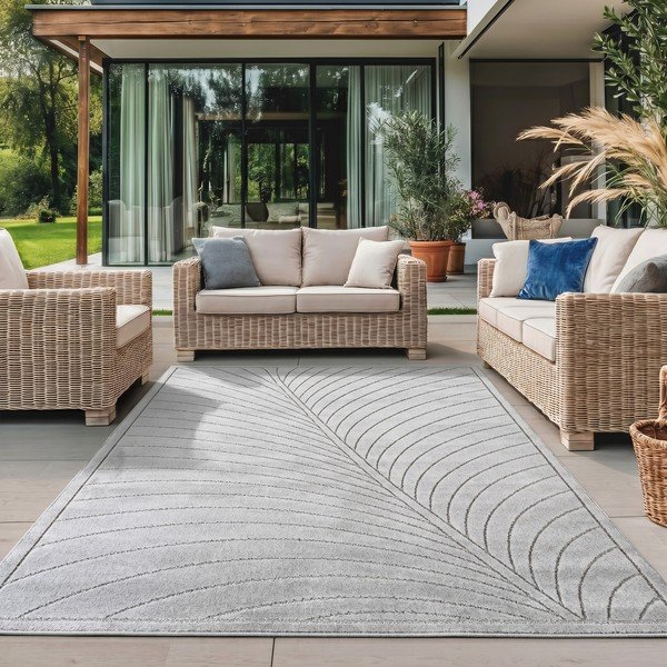 Vnútorný a vonkajší koberec v striebornej farbe 140x200 cm Nova 1204 – Ayyildiz Carpets-image-1