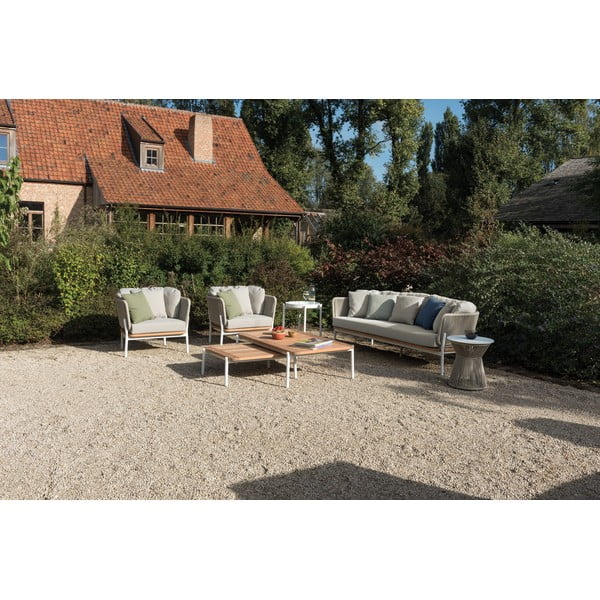 Záhradný odkladací stolík z teakového dreva 75x68 cm Omer – Diphano-image-3