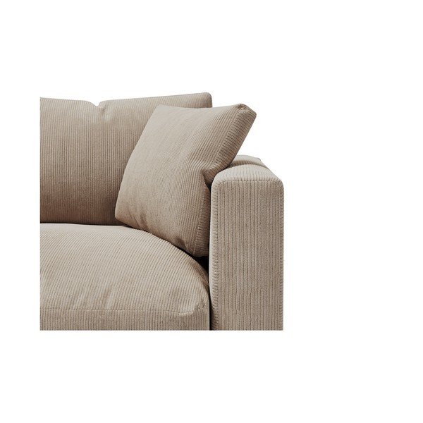 Krémovobiela menčestrová pohovka 220 cm Comfy – Scandic-image-4